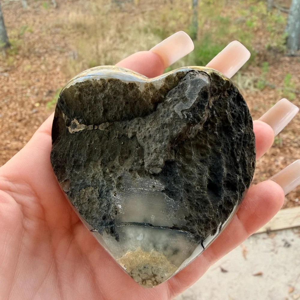 Green Agate Druzy Quartz Heart | Natural Crystal Druzy | Healing Crystal 0032 - Picture 10 of 10
